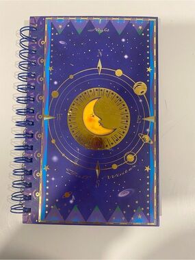 Vintage Celestial Sun Moon Spiral Journal Notebook Y2K Witchy Astrology